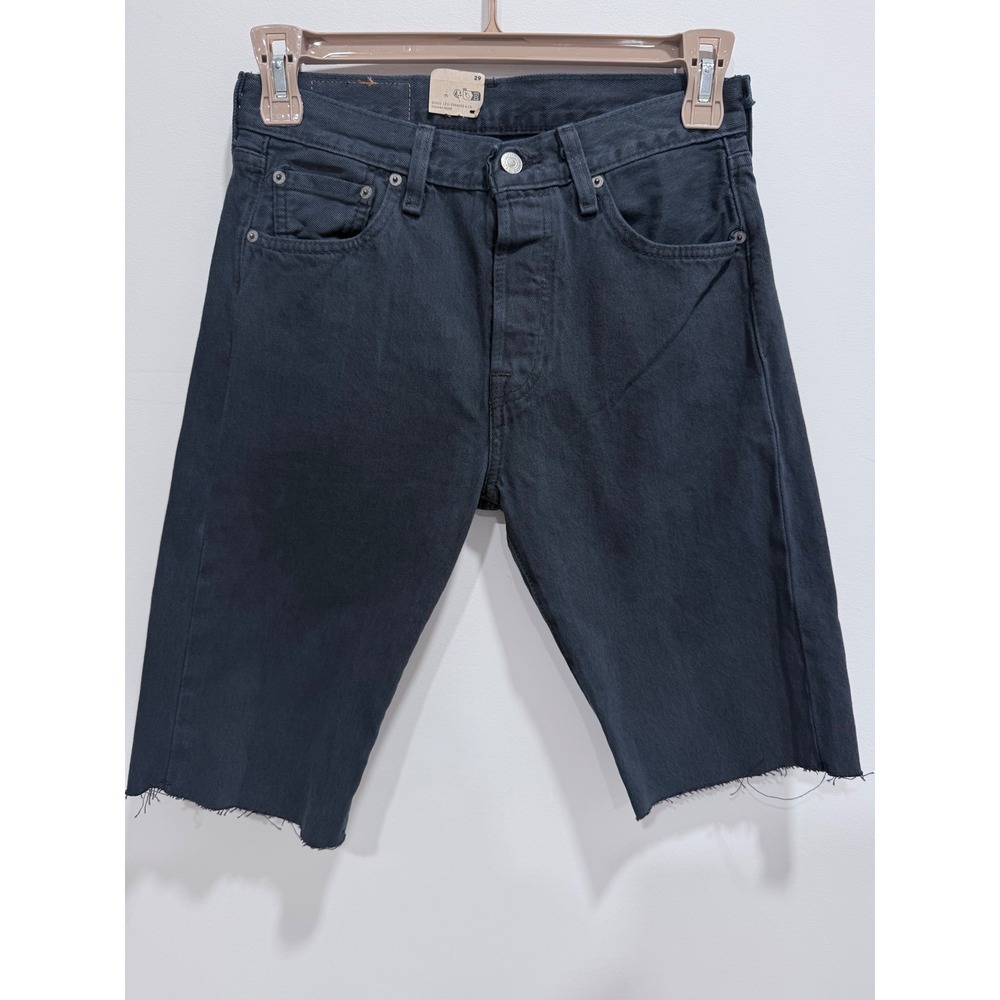 Levis 501 Original Fit Cut Off Denim Shorts Gray W29 36512-0201